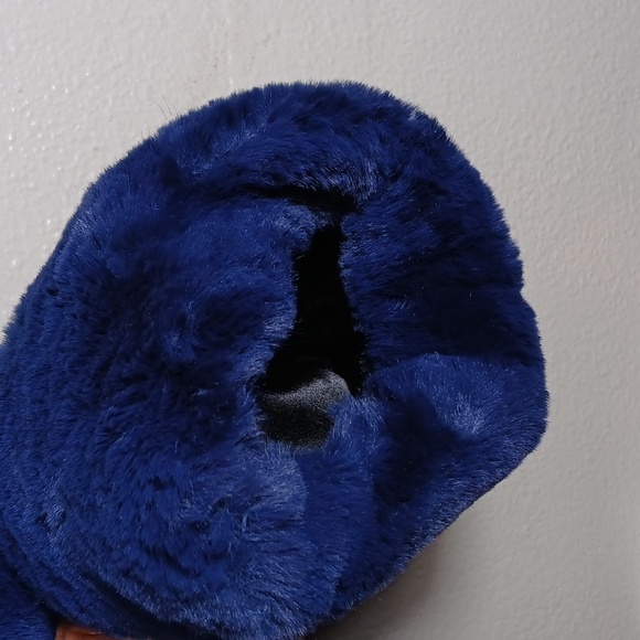 Heurueh Women's Blue Faux Fur Cropped Jacket size XS - Picture 4 of 12